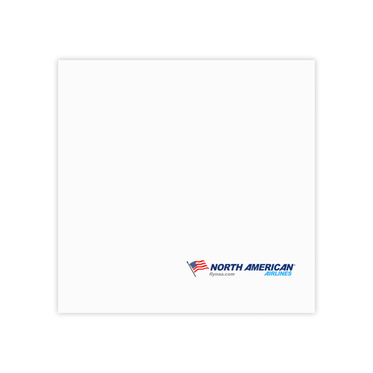 North American Airlines Sticky Post-it Note Pad