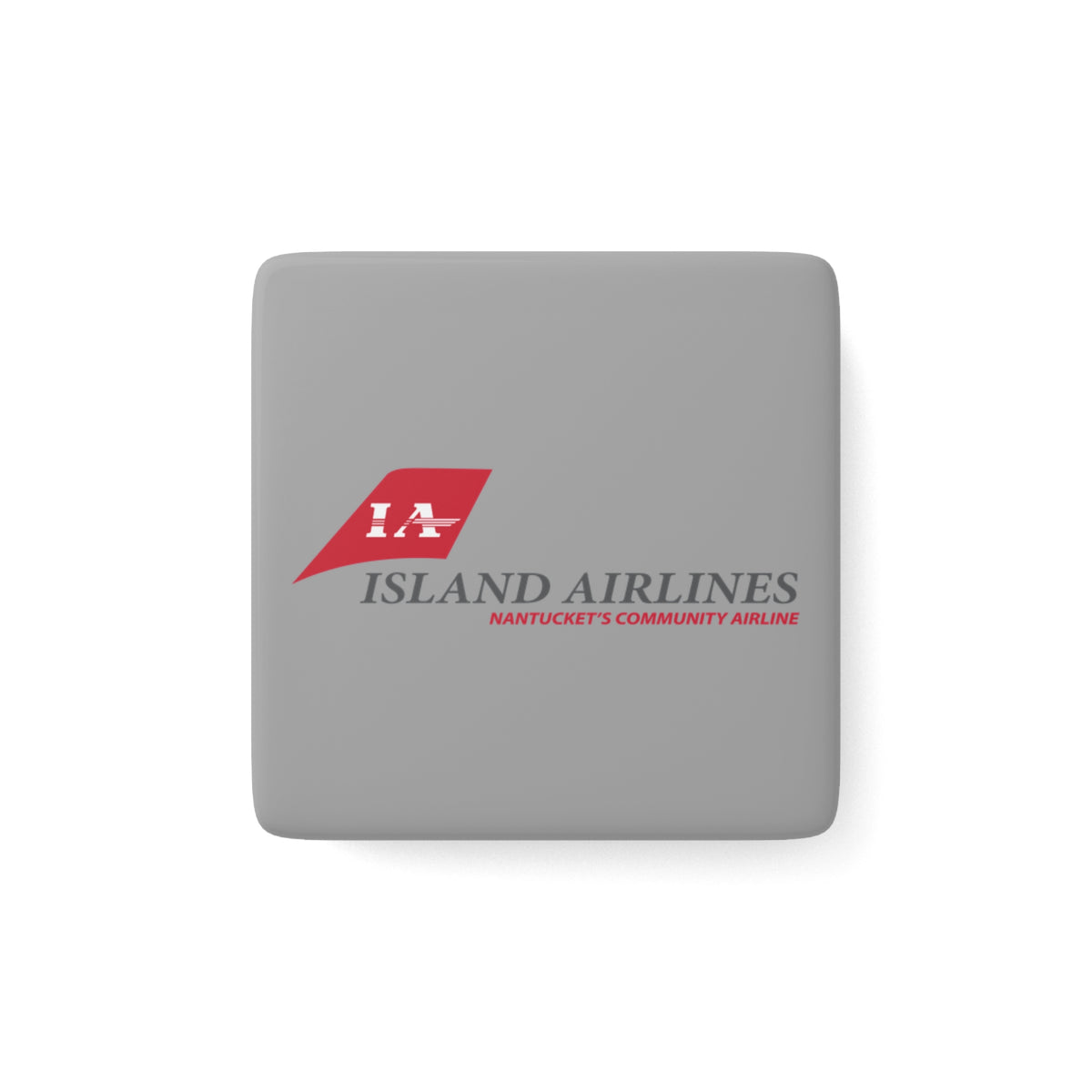 Island Airlines Square Porcelain Fridge Magnet