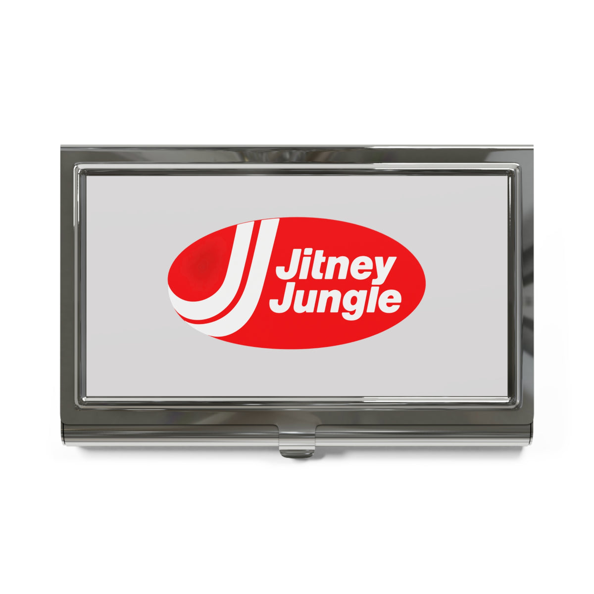 Jitney Jungle Metal Business Card Holder