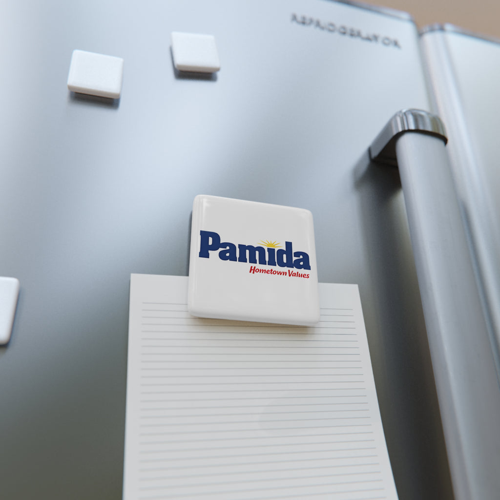 Pamida Square Porcelain Fridge Magnet