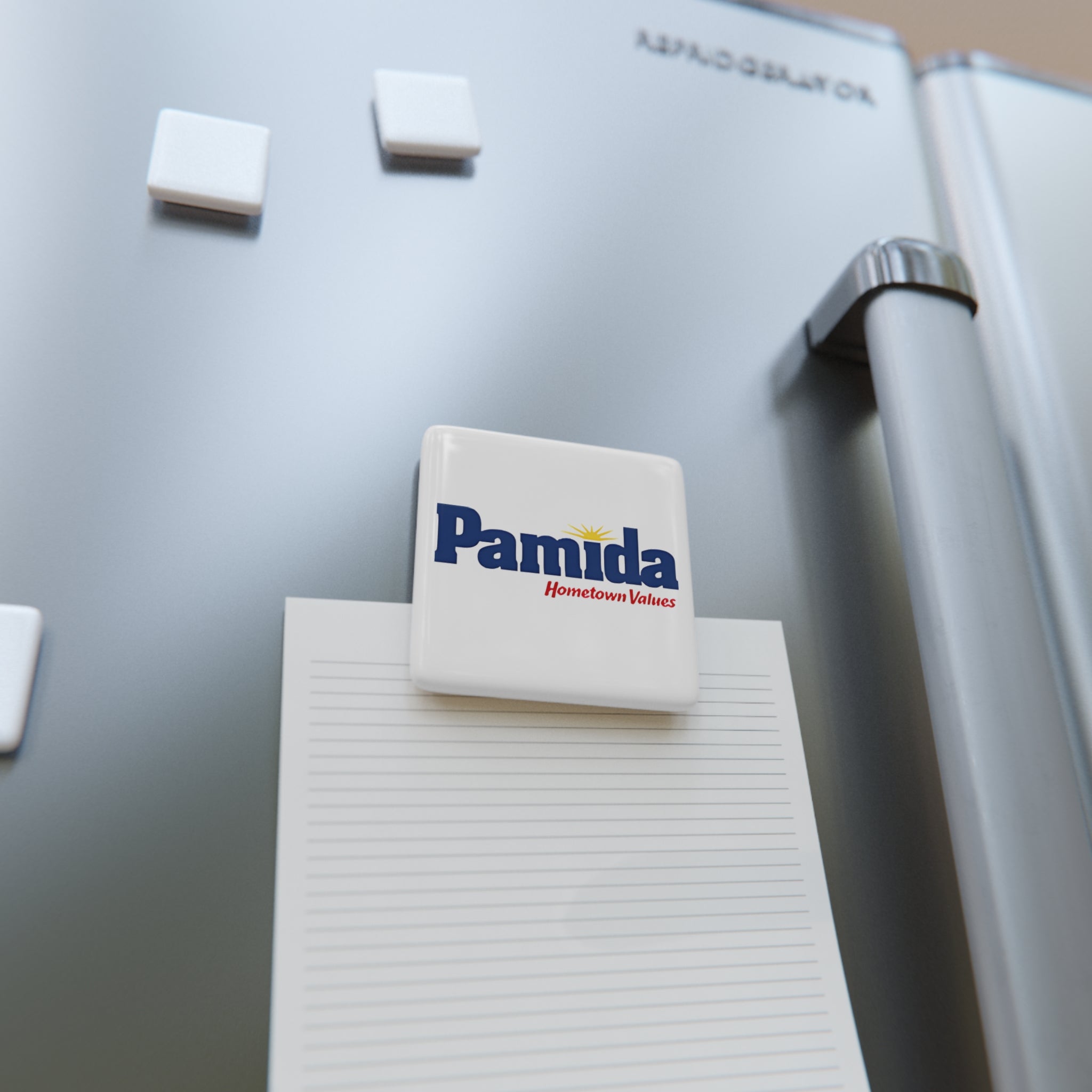 Pamida Square Porcelain Fridge Magnet
