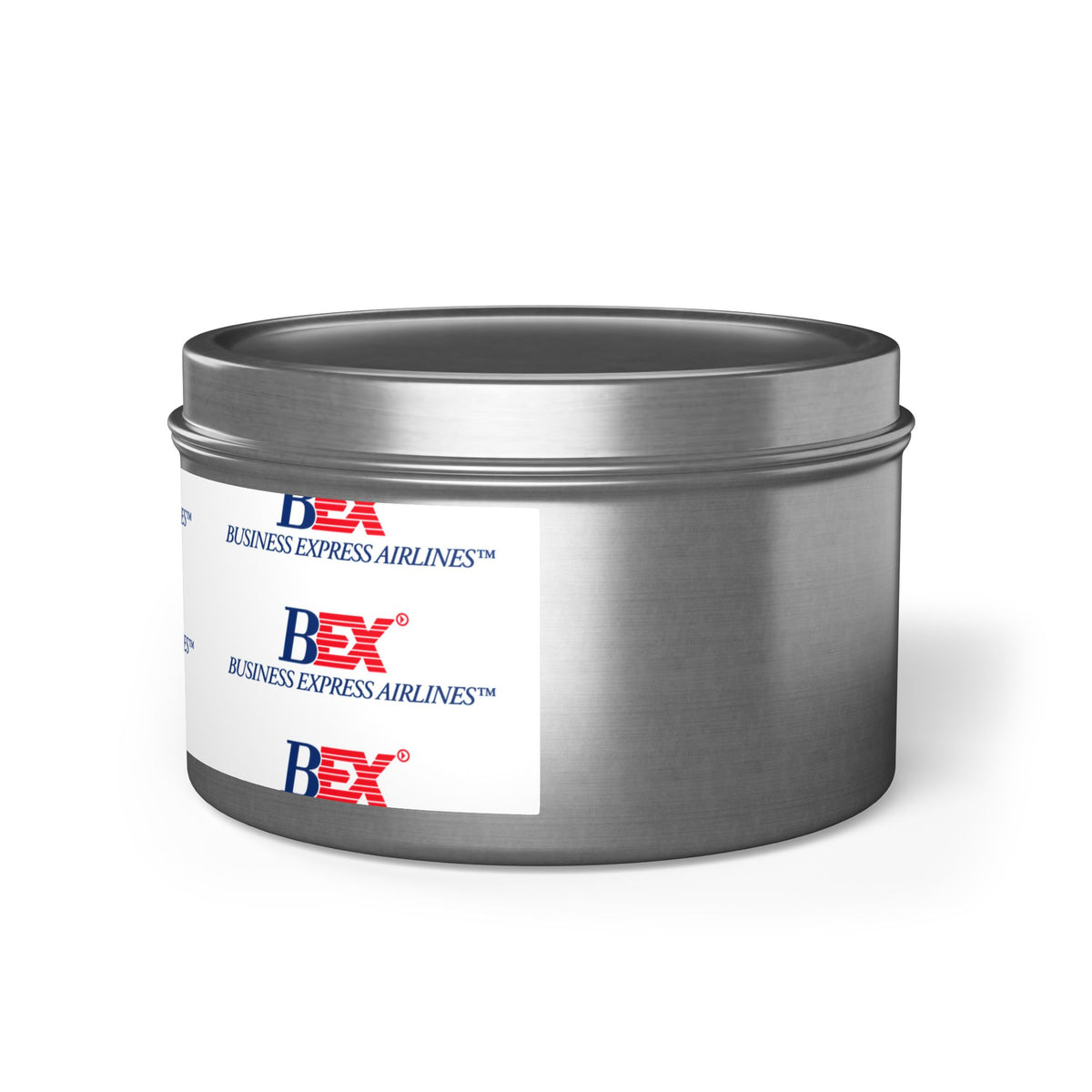 Business Express Airlines Tin Candle
