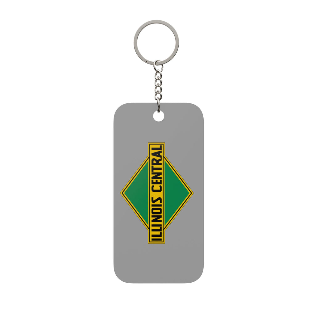 Illinois Central Railroad Double-Sided Keychain Charm
