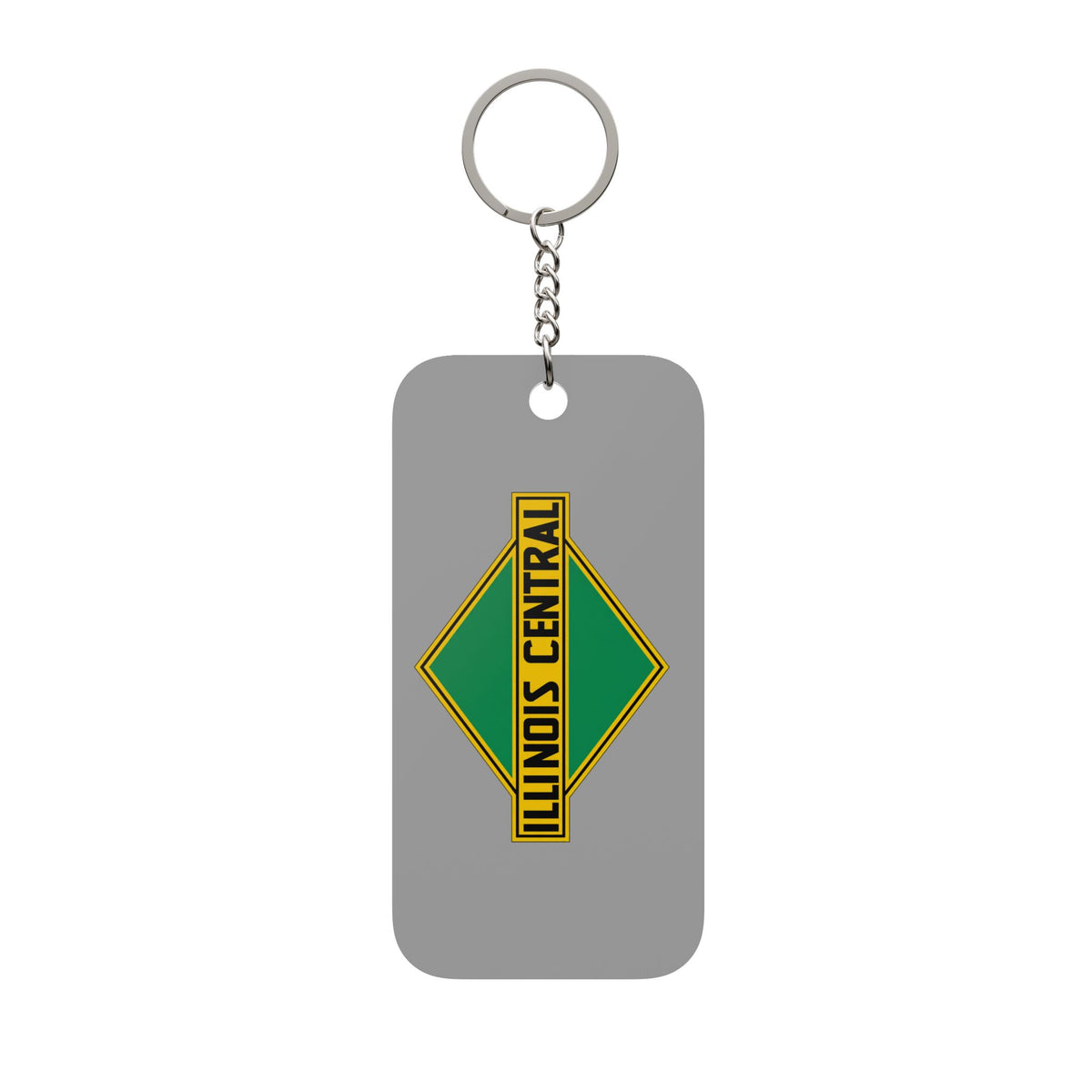 Illinois Central Railroad Double-Sided Keychain Charm