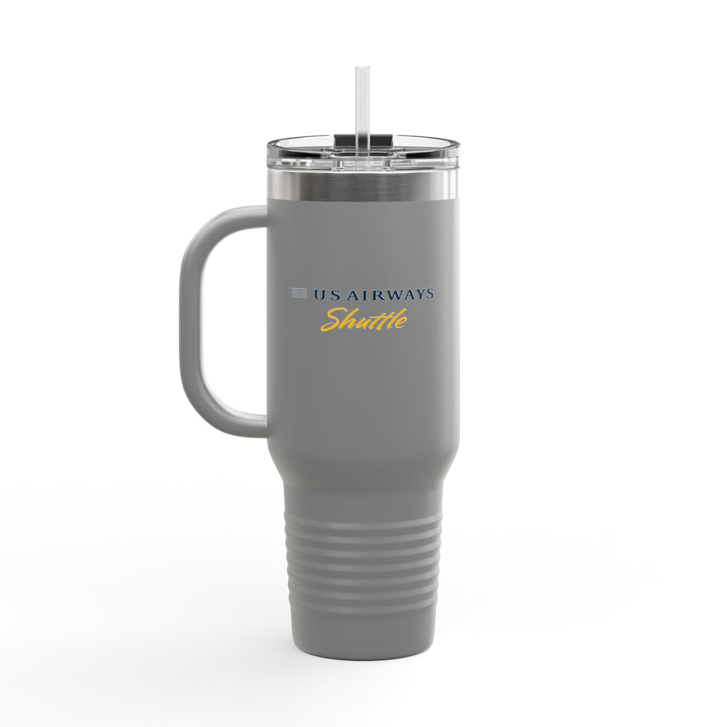 US Airways Shuttle 40oz Insulated Travel Mug Stainless Tumbler