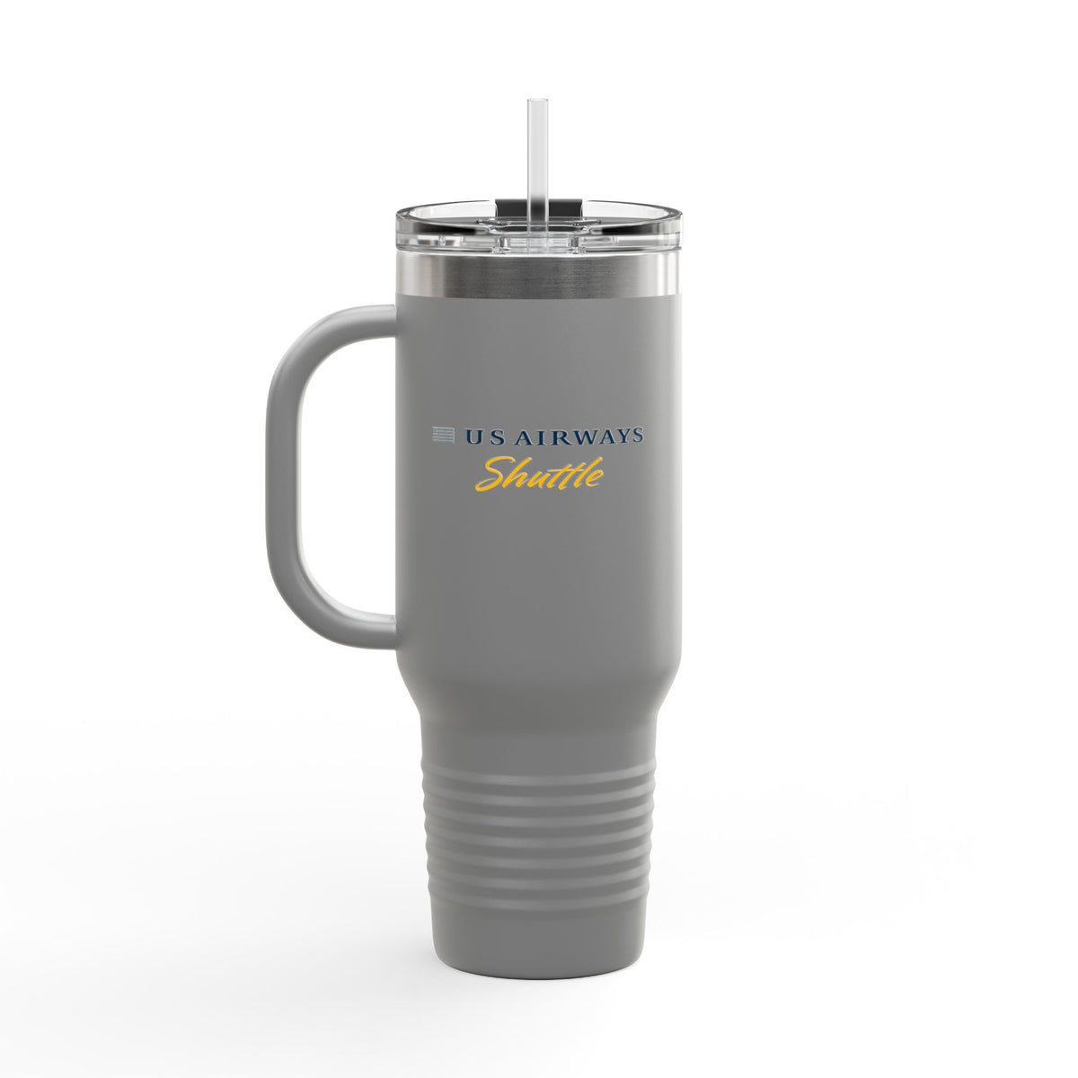 US Airways Shuttle 40oz Insulated Travel Mug Stainless Tumbler