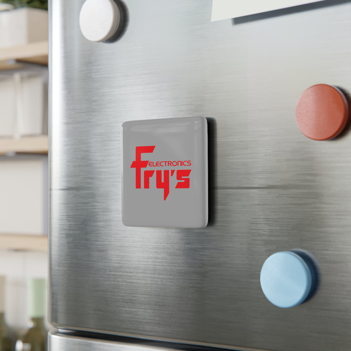 Fry's Electronics Square Porcelain Fridge Magnet