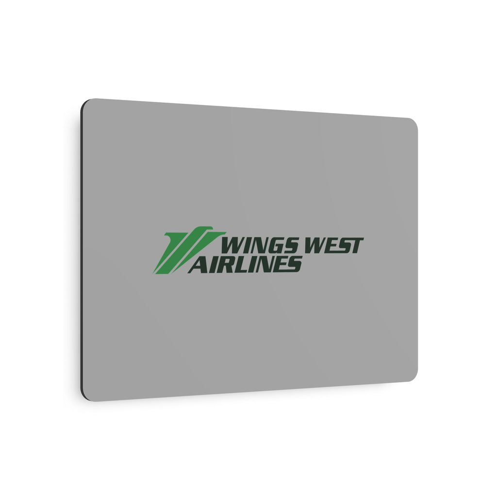 Wings West Airlines Metal Sign