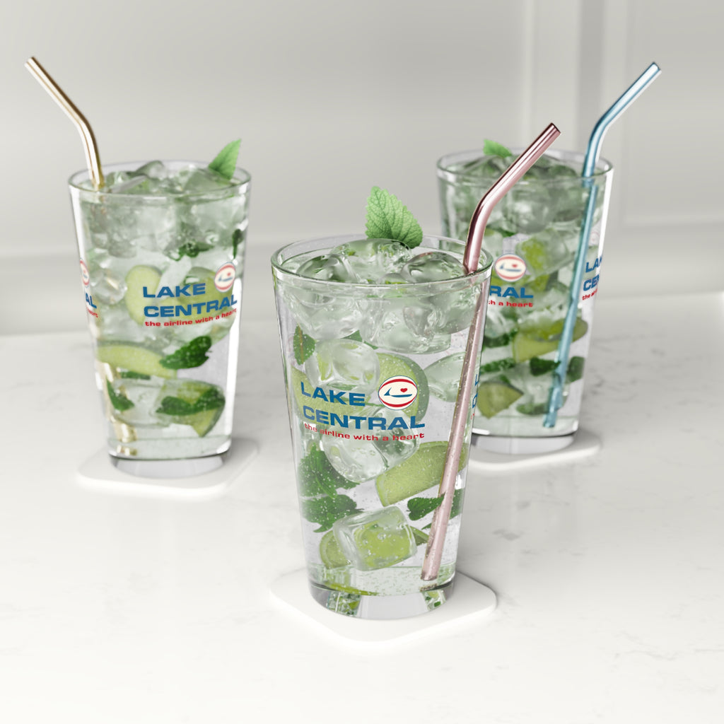Lake Central Airlines 16oz Pint Glass