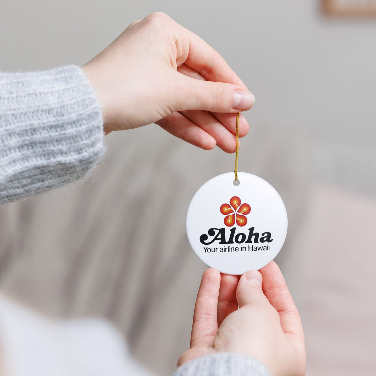 Aloha Airlines Ceramic Ornament