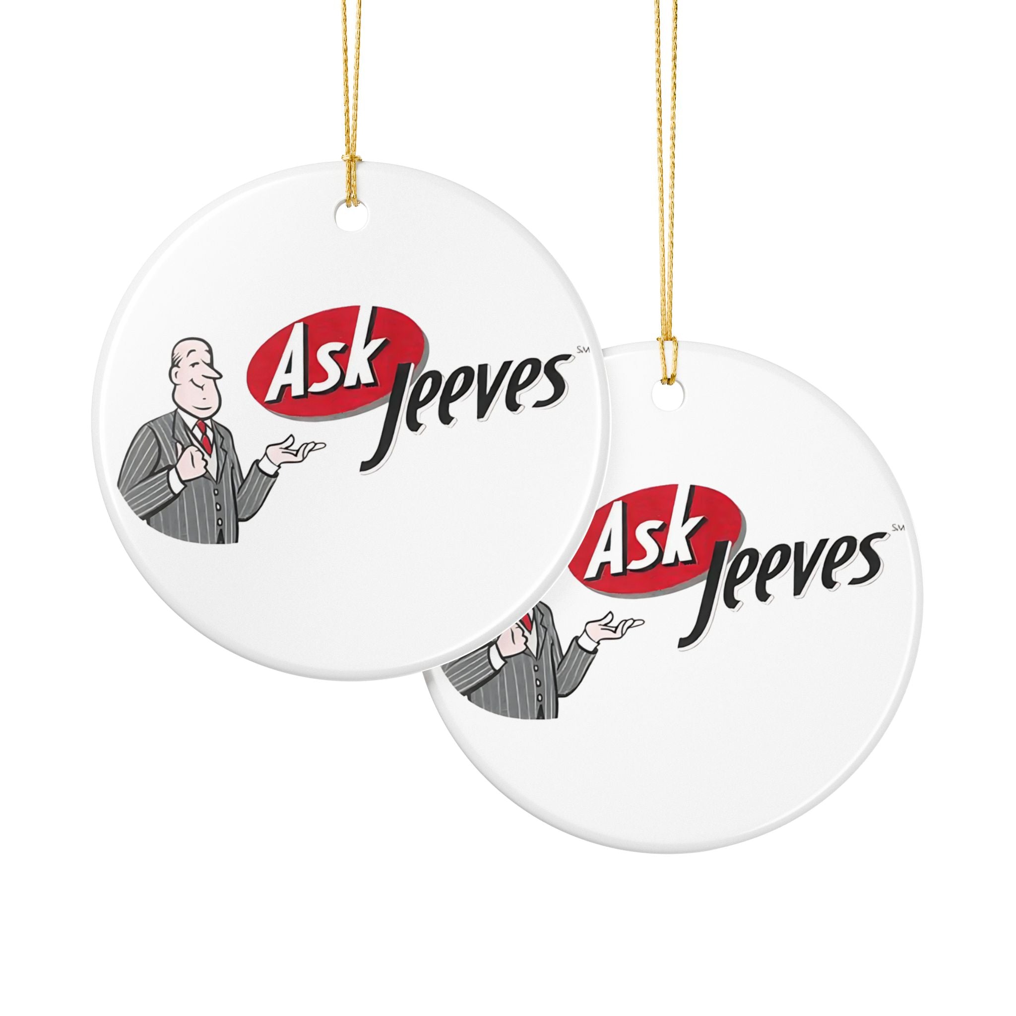 Ask Jeeves Ceramic Ornament