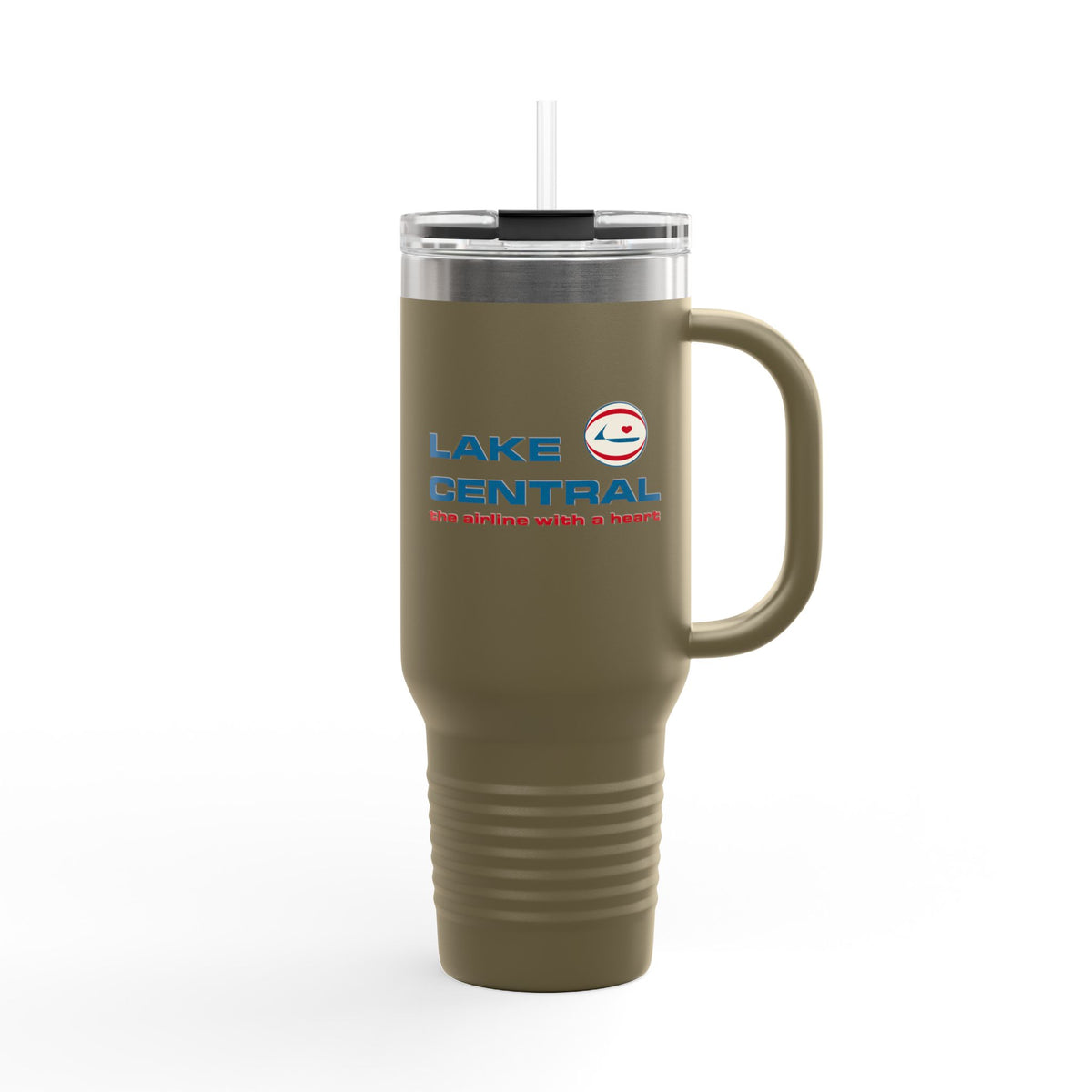 Lake Central Airlines 40oz Insulated Travel Mug Stainless Tumbler