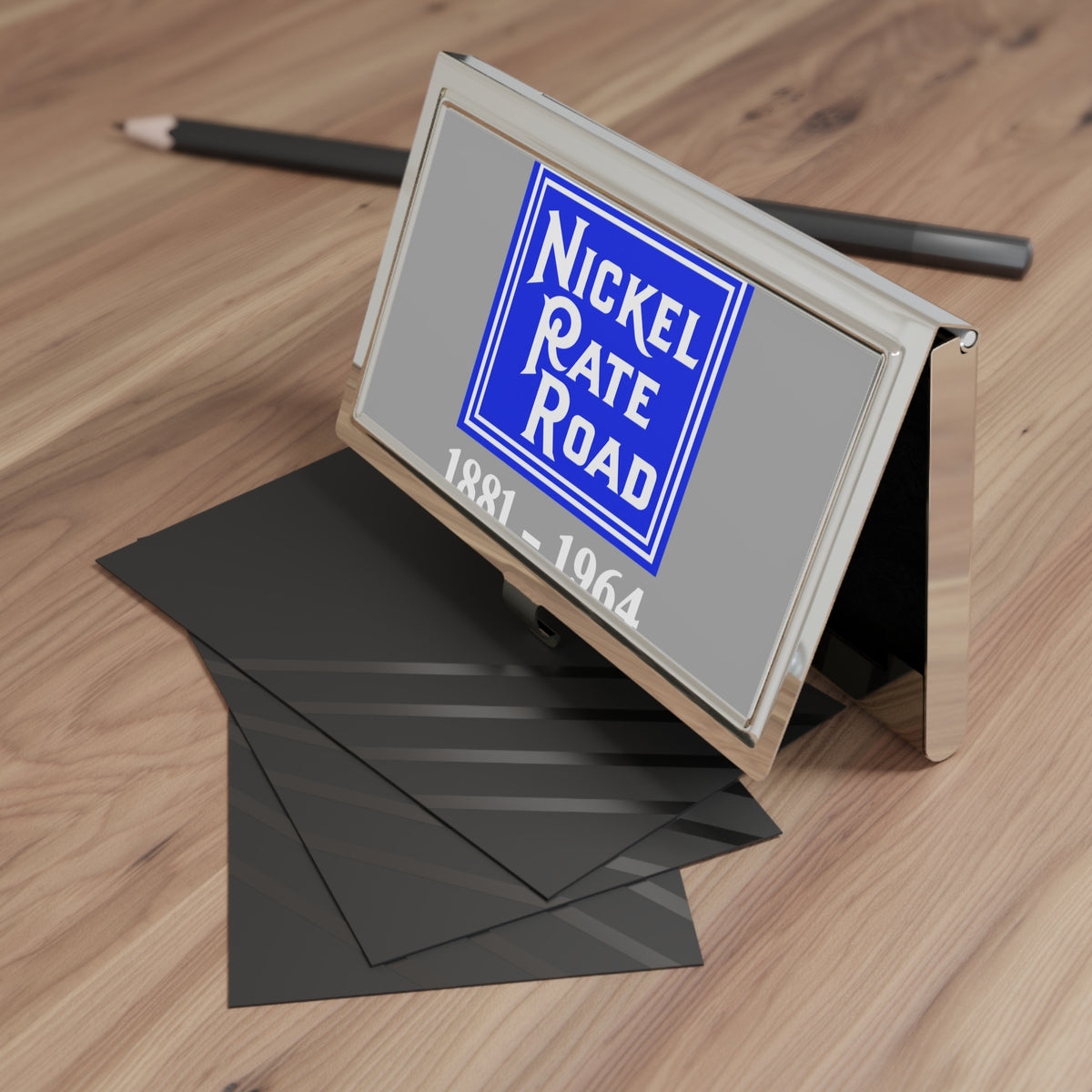 New York, Chicago and St. Louis Railroad Metal Business Card Holder
