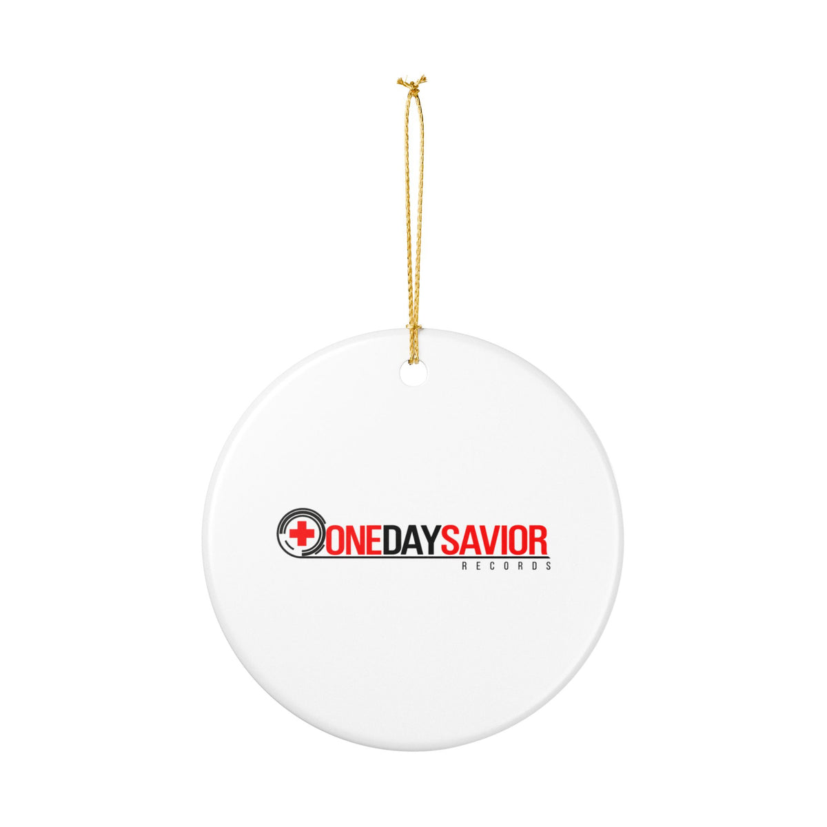 One Day Savior Recordings Ceramic Ornament