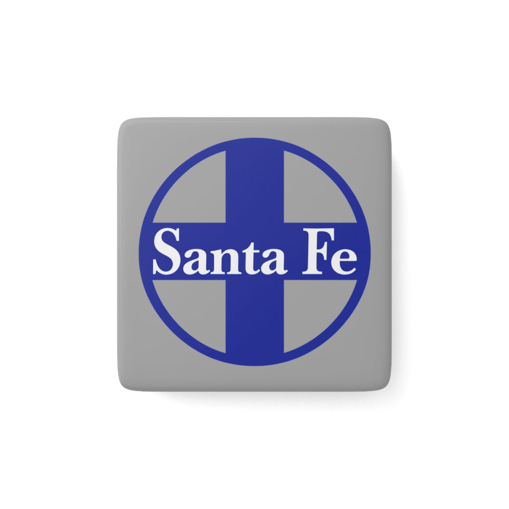 Atchison Topeka and Santa Fe Railway Square Porcelain Fridge Magnet