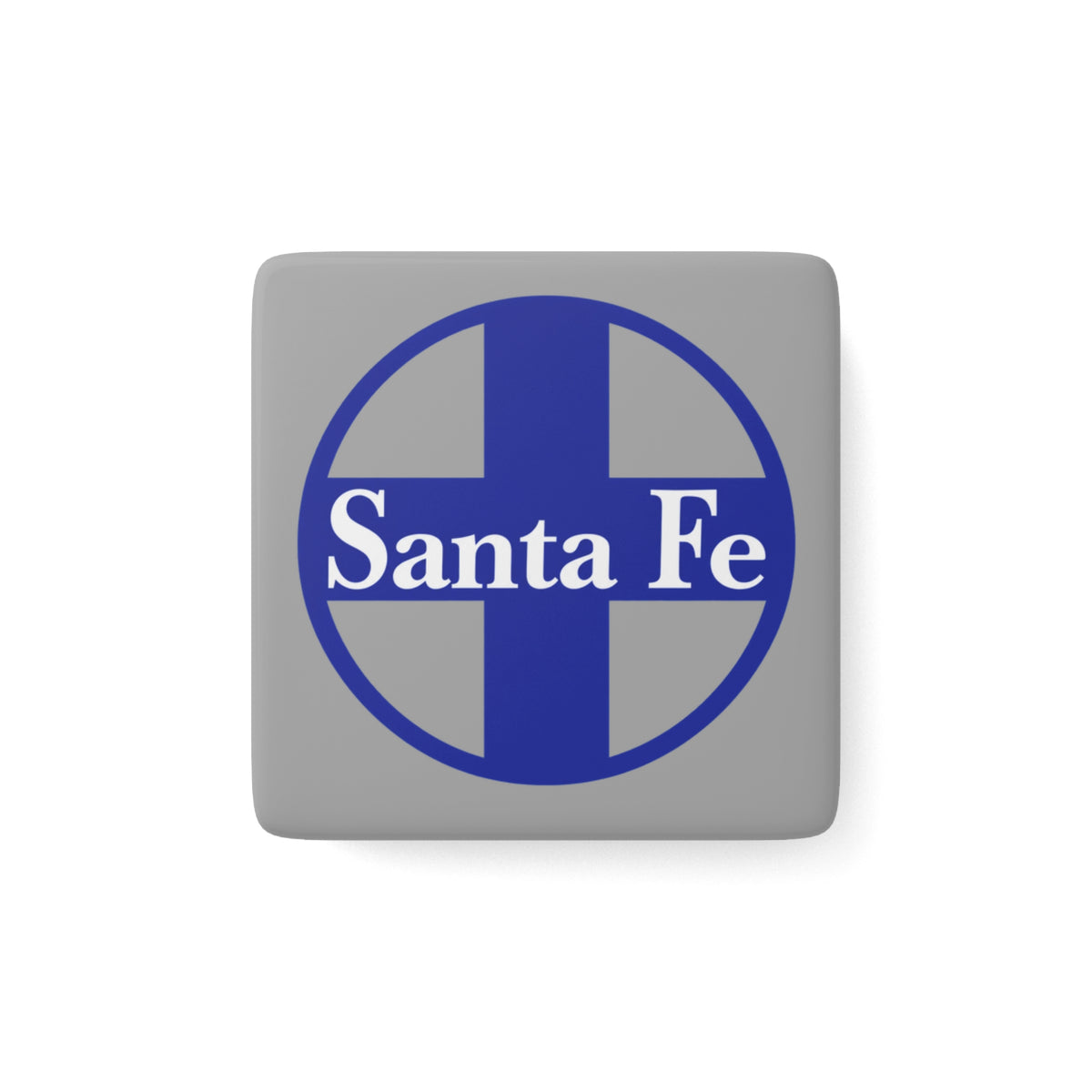 Atchison Topeka and Santa Fe Railway Square Porcelain Fridge Magnet