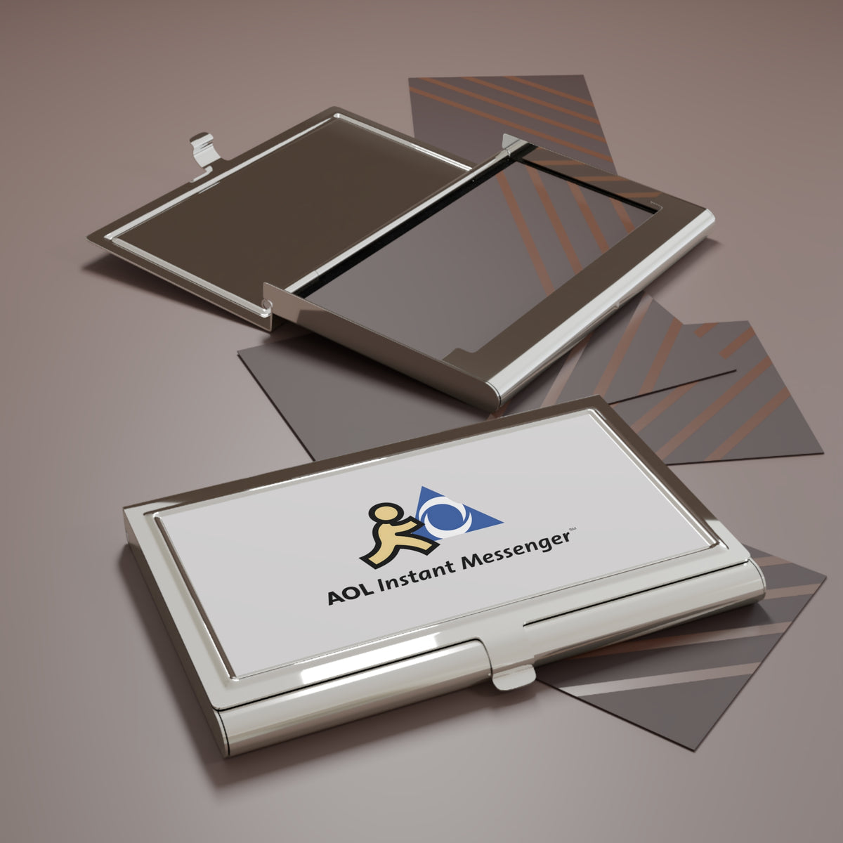 AOL Instant Messenger (AIM) Metal Business Card Holder