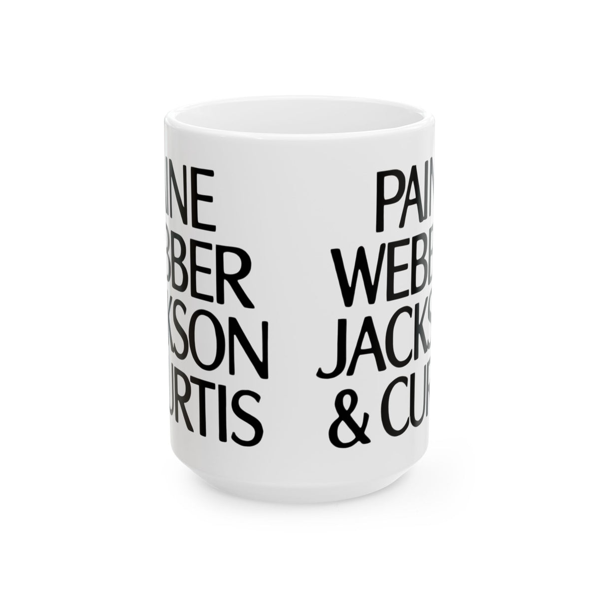 Paine Webber Jackson & Curtis Ceramic Coffee Mug