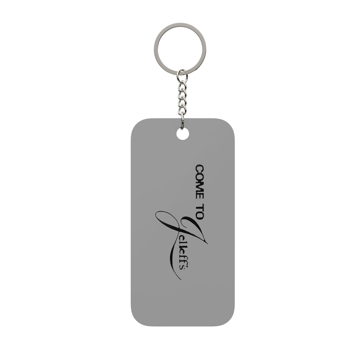 Jelleff's Double-Sided Keychain Charm