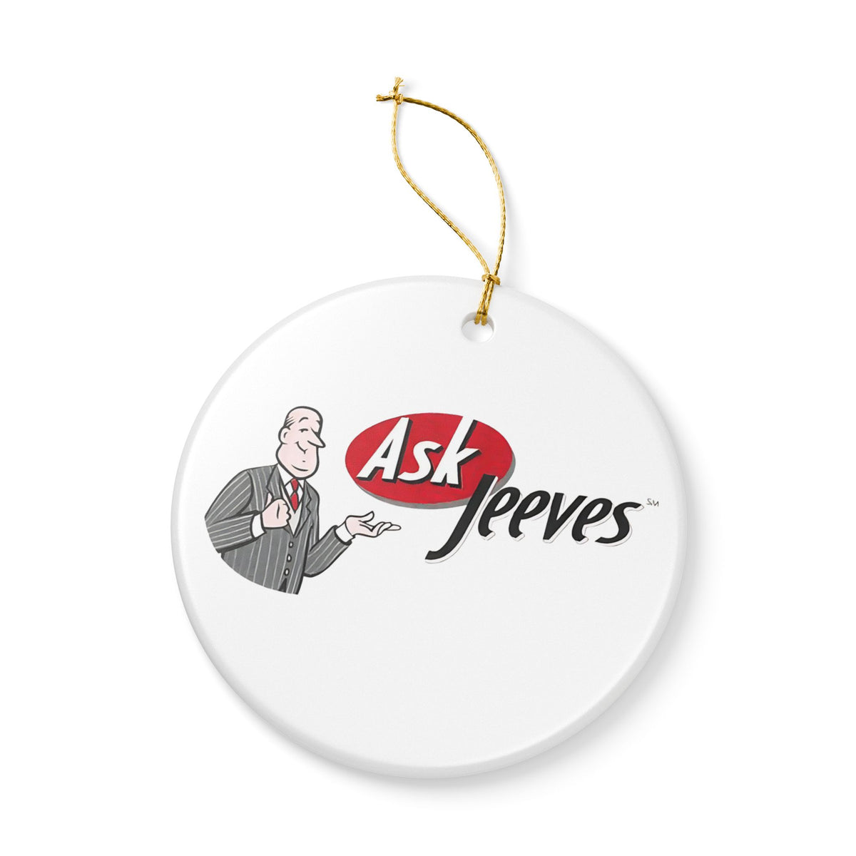 Ask Jeeves Ceramic Ornament
