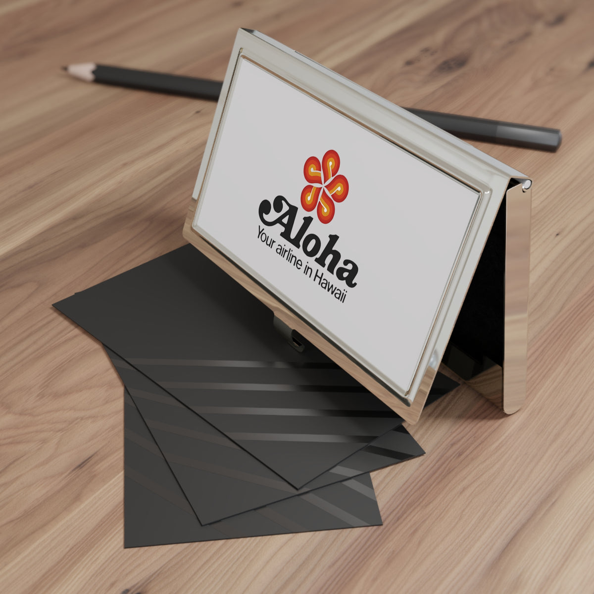 Aloha Airlines Metal Business Card Holder