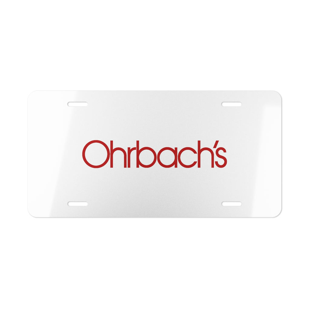 Ohrbach's Vanity License Plate