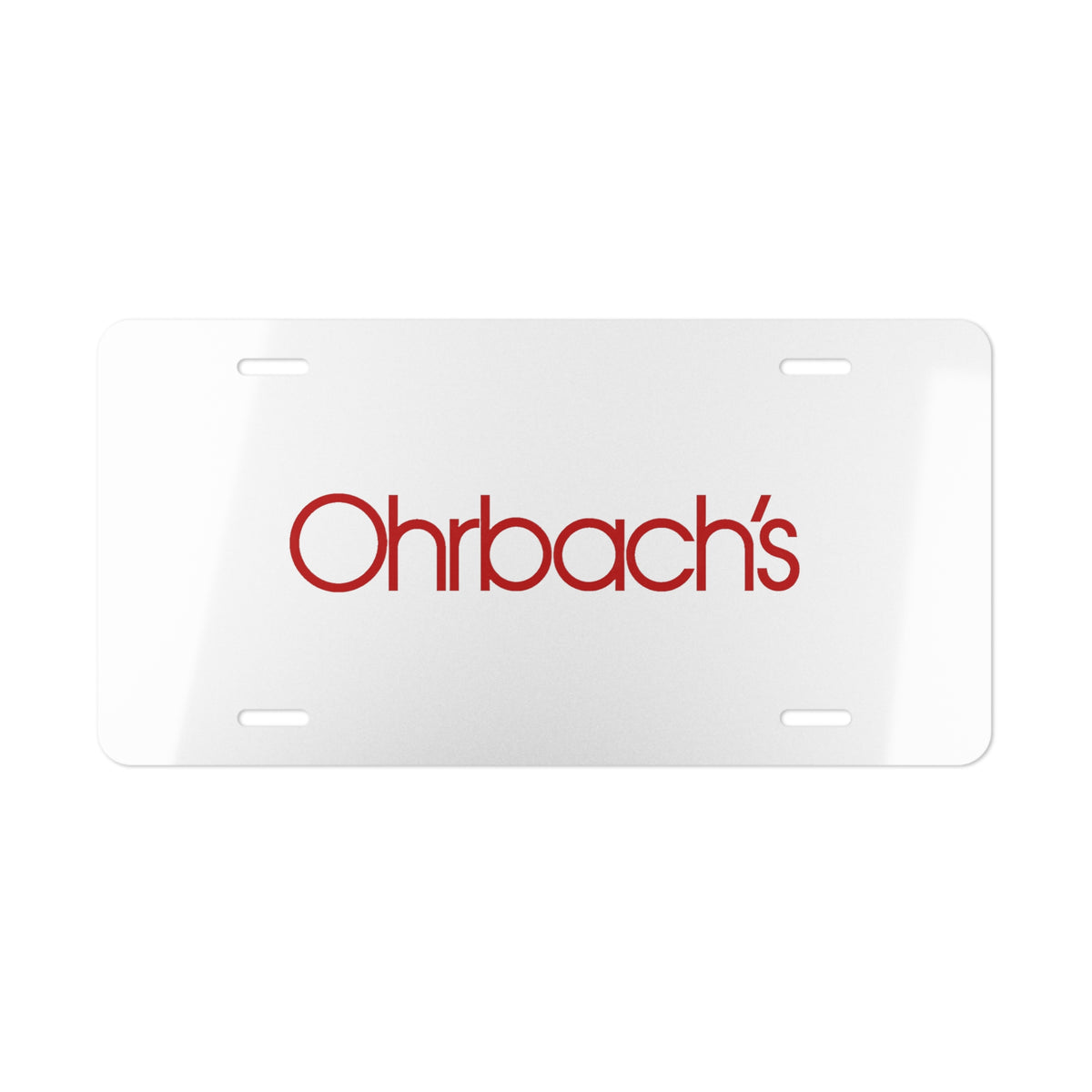 Ohrbach's Vanity License Plate
