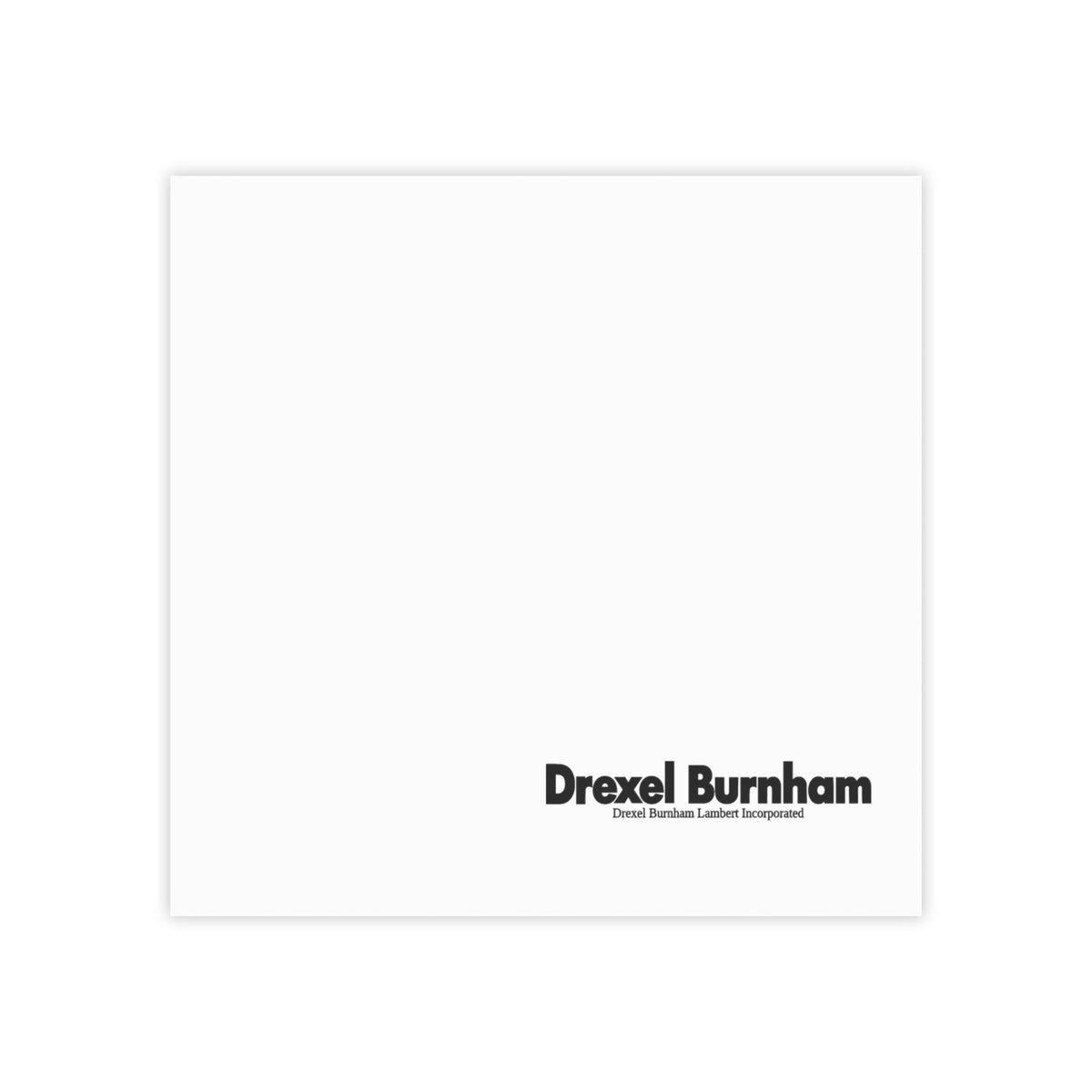 Drexel Burnham Lambert Inc. Sticky Post-it Note Pad