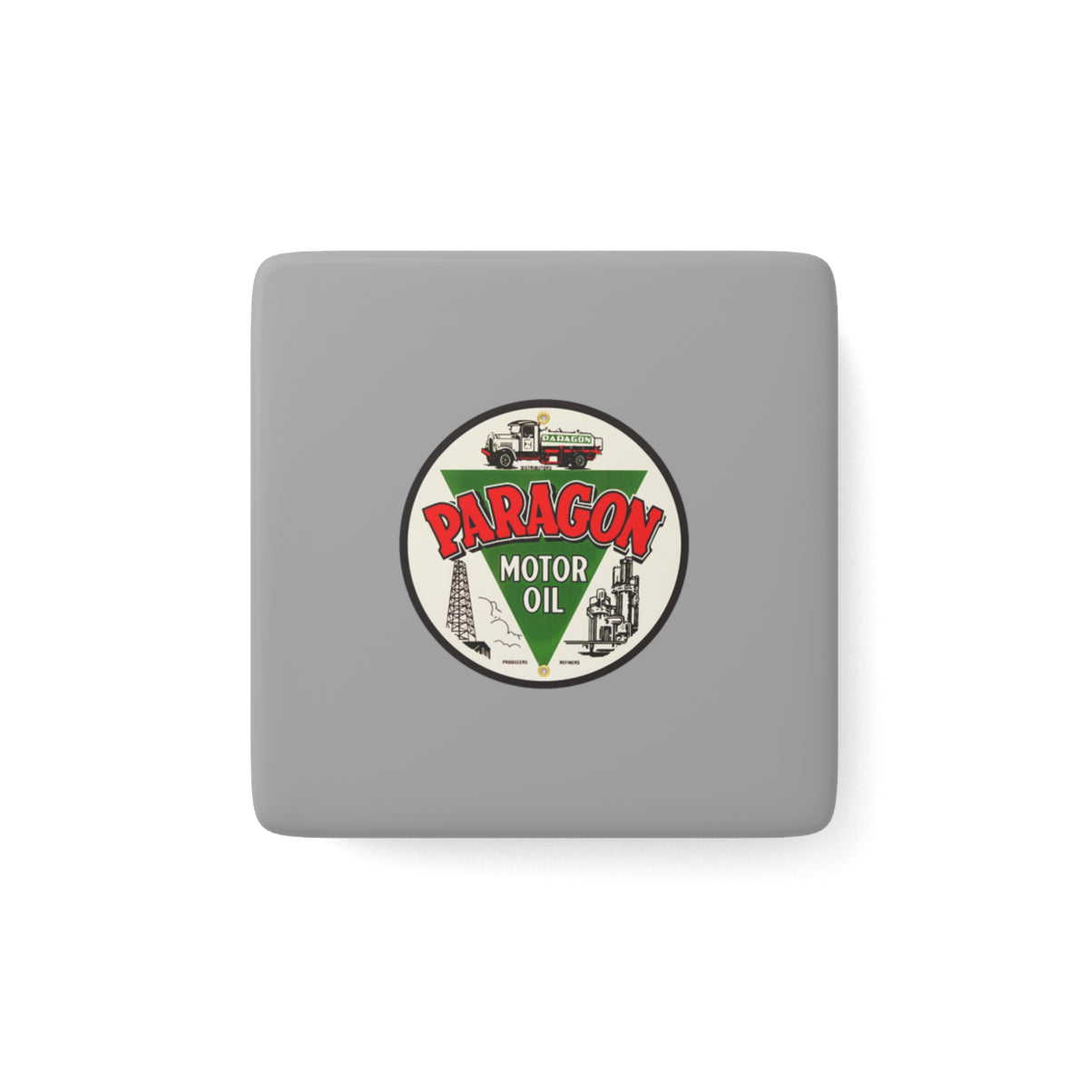 Paragon Oil Square Porcelain Fridge Magnet