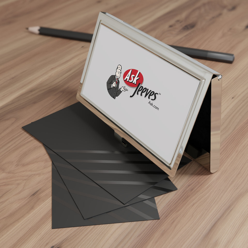 Ask Jeeves Metal Business Card Holder