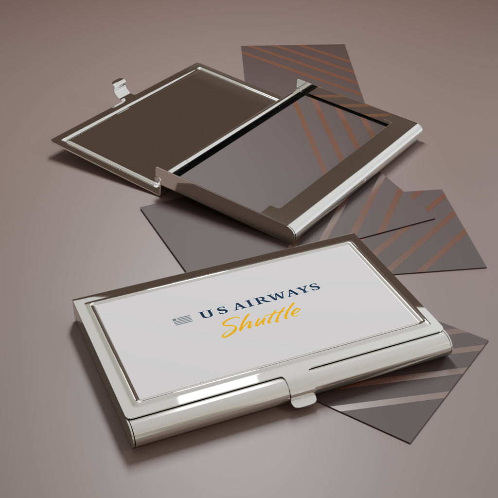 US Airways Shuttle Metal Business Card Holder
