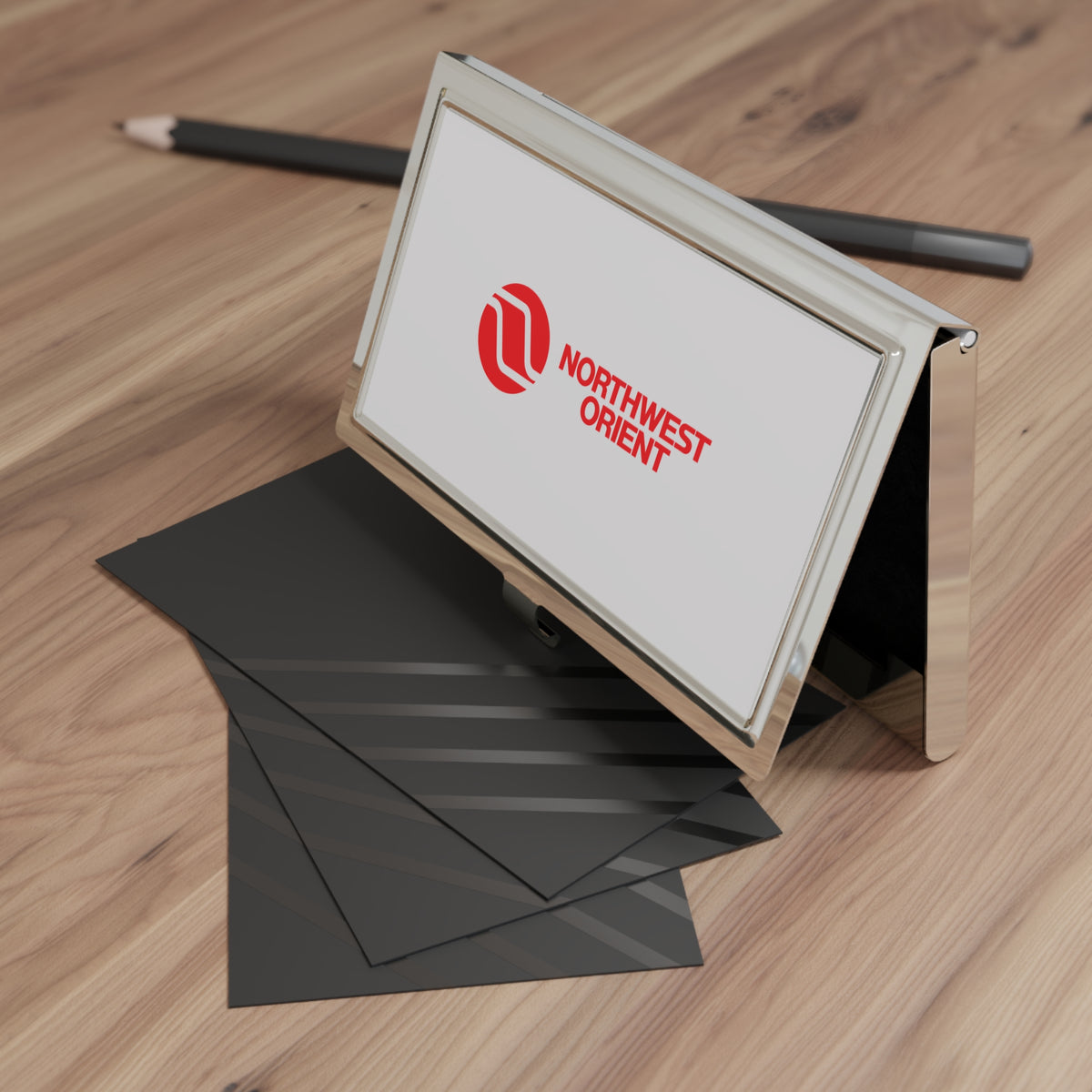 Northwest Orient Airlines Metal Business Card Holder