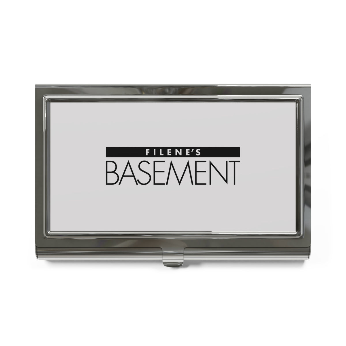 Filene's Basement Metal Business Card Holder