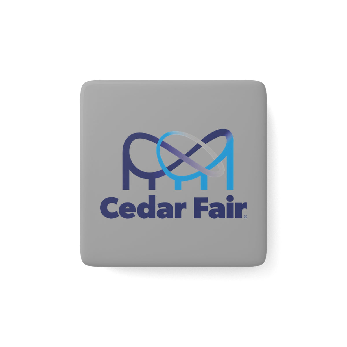 Cedar Fair Square Porcelain Fridge Magnet