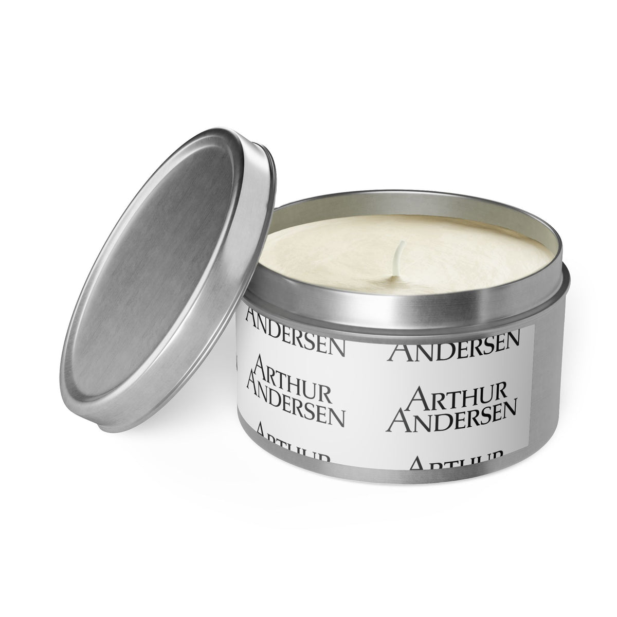 Arthur Andersen Tin Candle