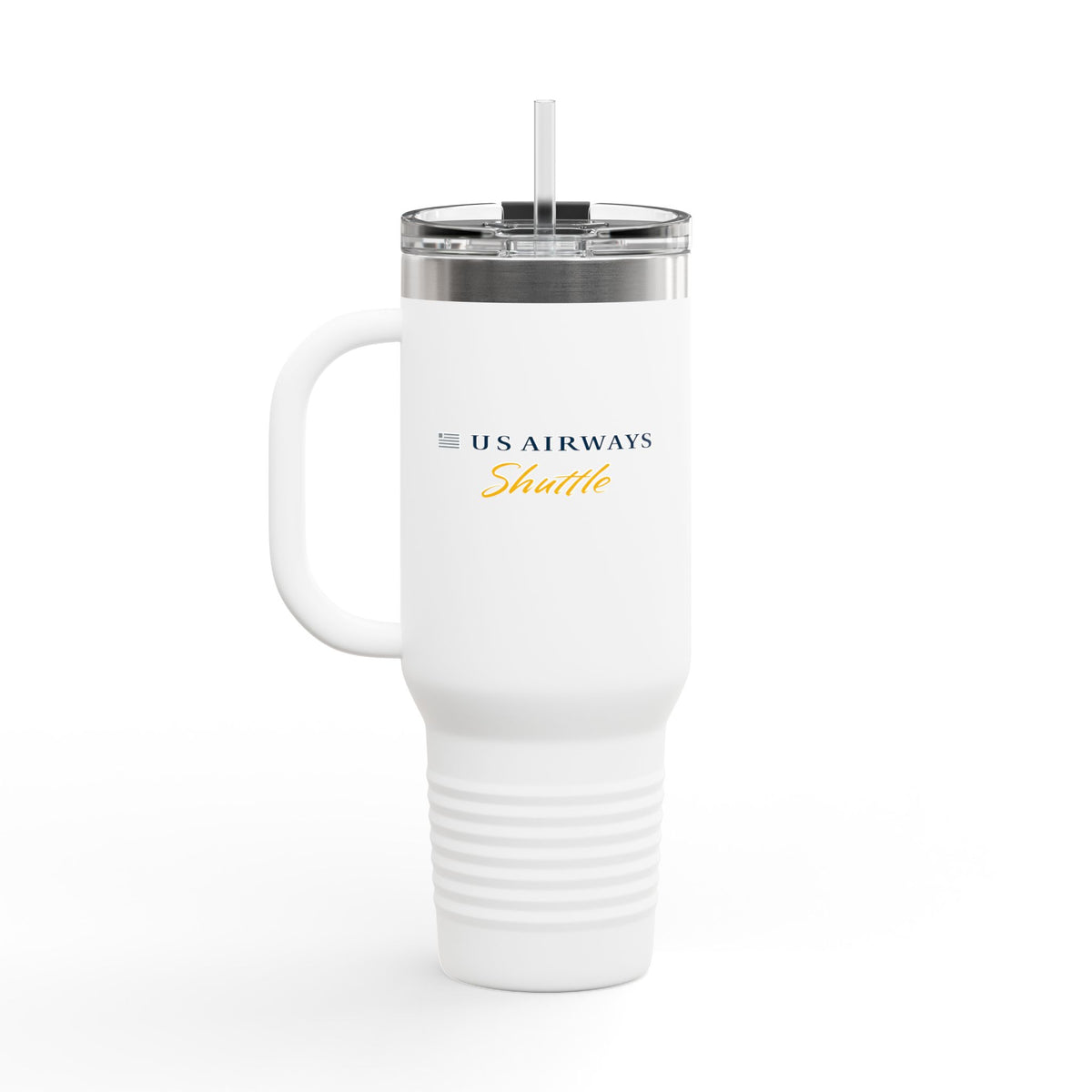 US Airways Shuttle 40oz Insulated Travel Mug Stainless Tumbler