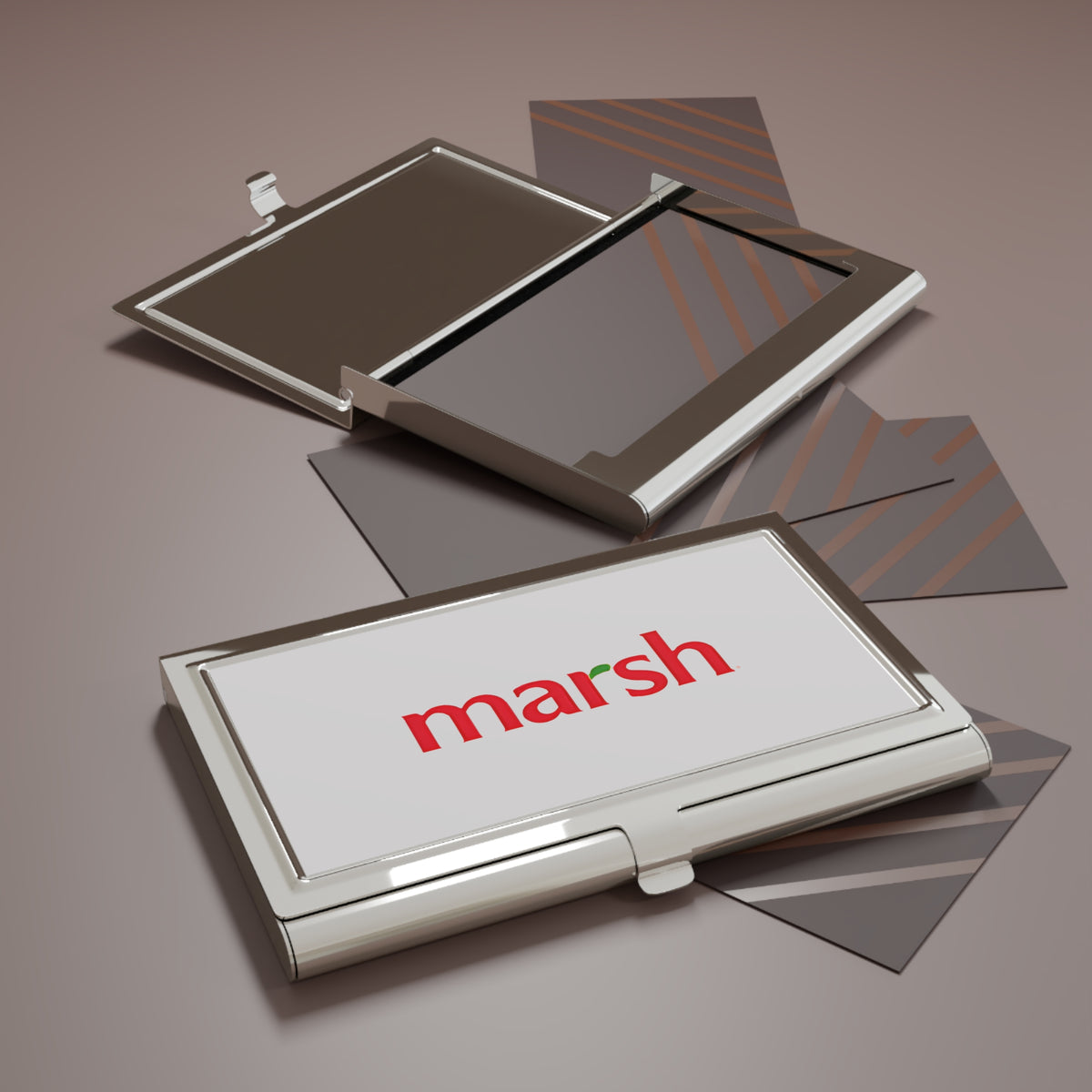 Marsh Supermarkets Metal Business Card Holder