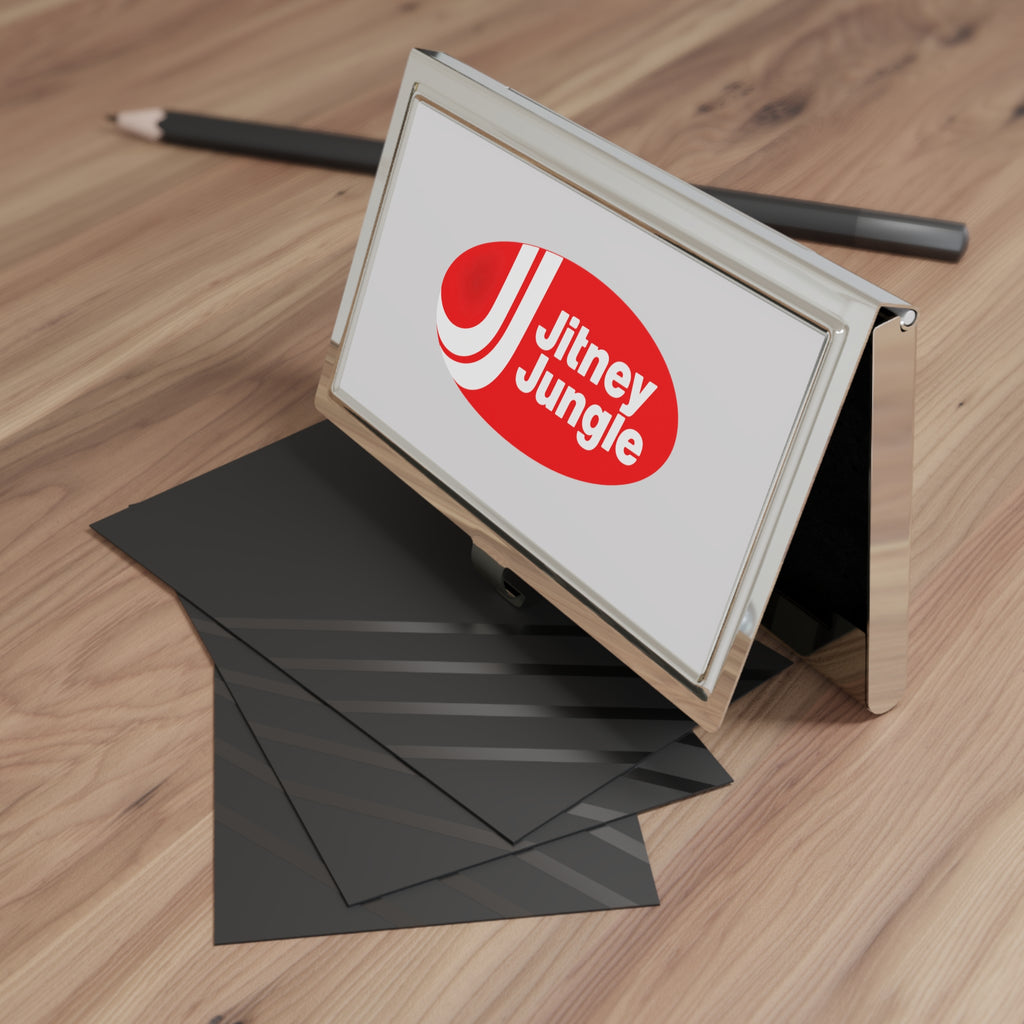 Jitney Jungle Metal Business Card Holder