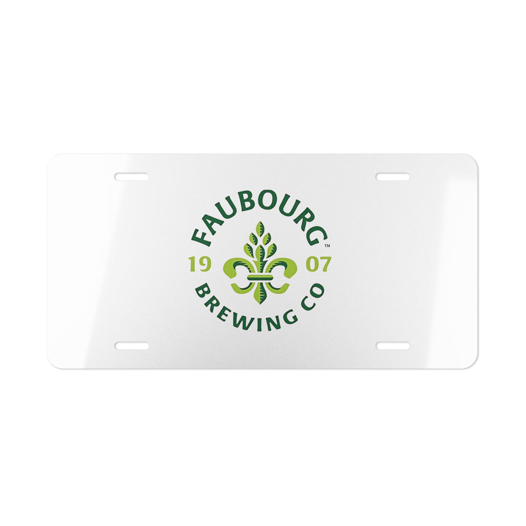 Faubourg Brewing Vanity License Plate