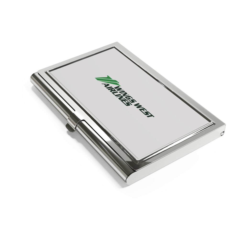 Wings West Airlines Metal Business Card Holder