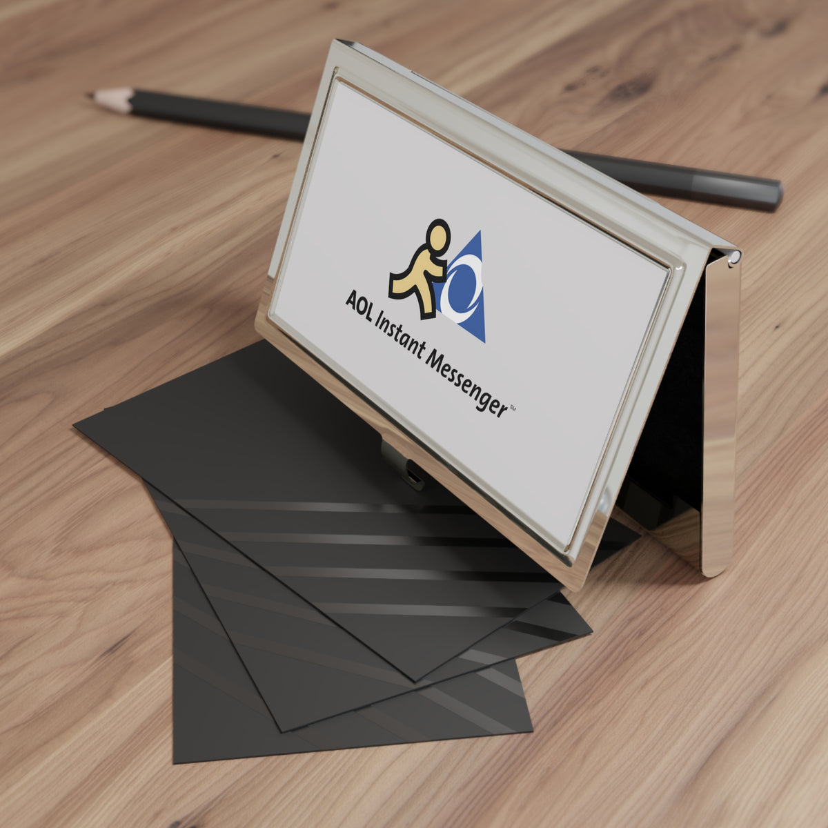 AOL Instant Messenger (AIM) Metal Business Card Holder