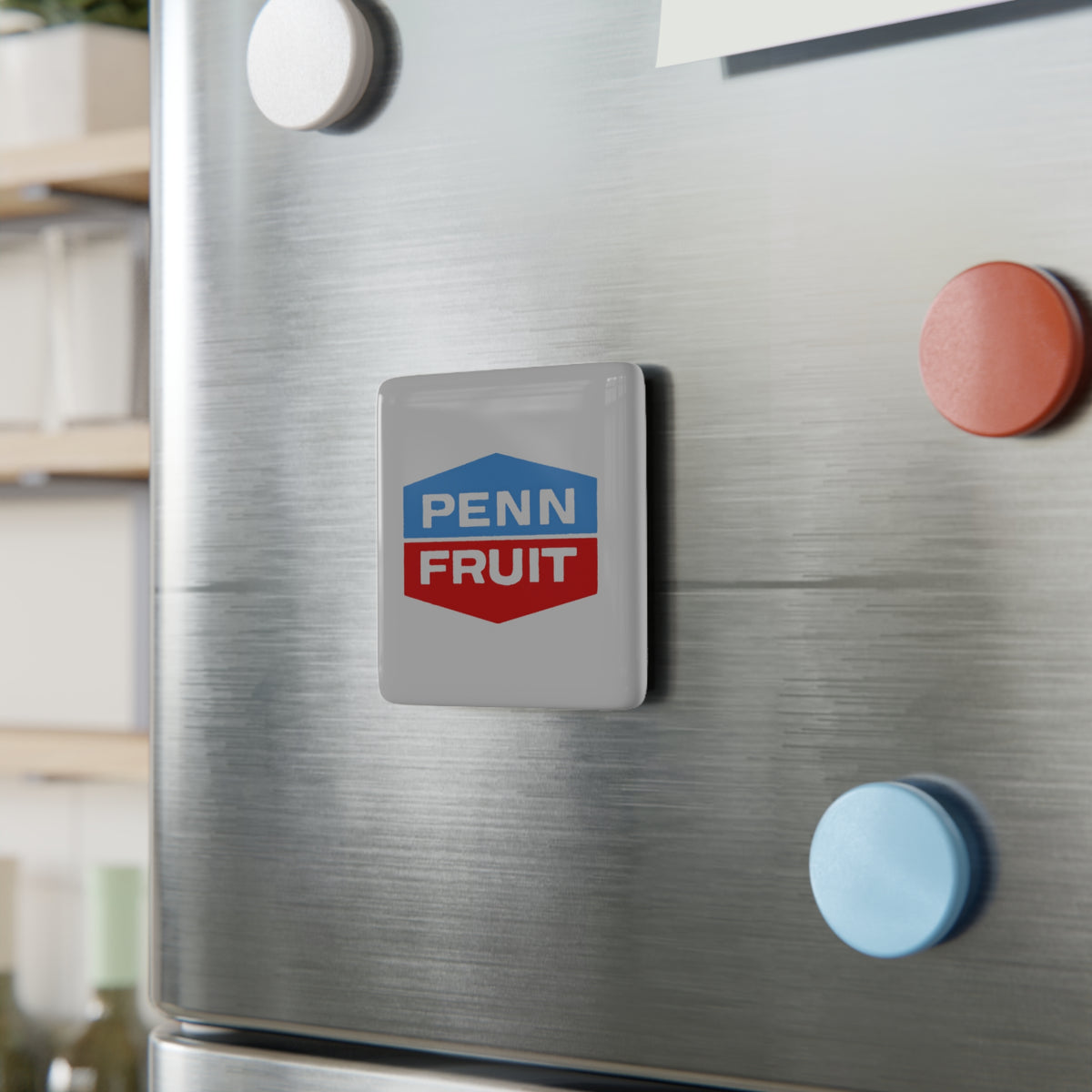 Penn Fruit Square Porcelain Fridge Magnet