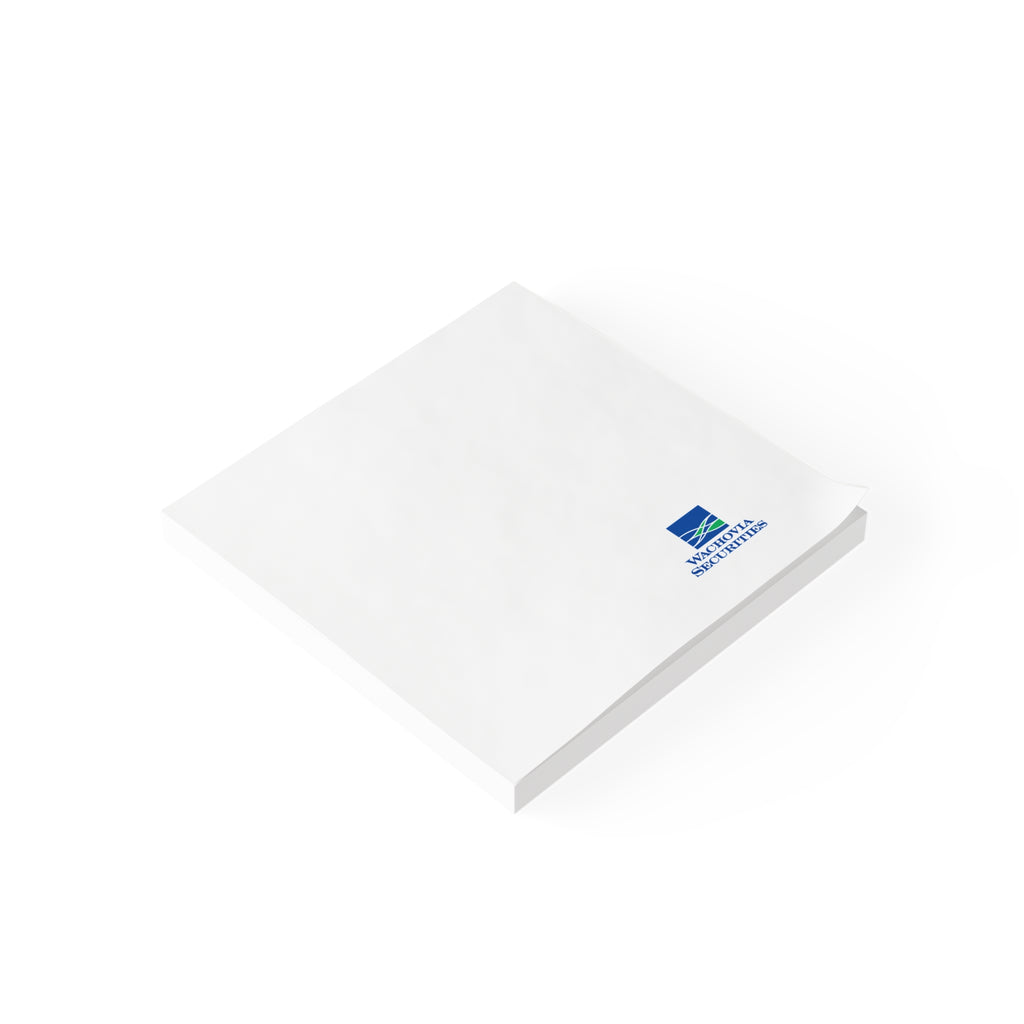 Wachovia Securities Sticky Post-it Note Pad