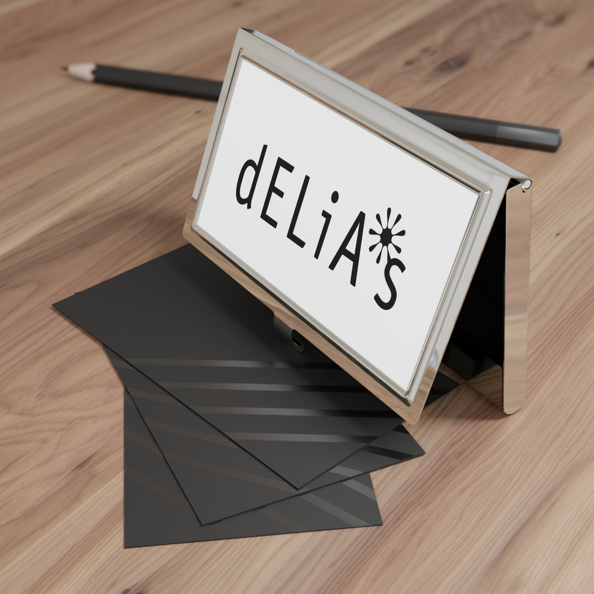 Delia's Metal Business Card Holder
