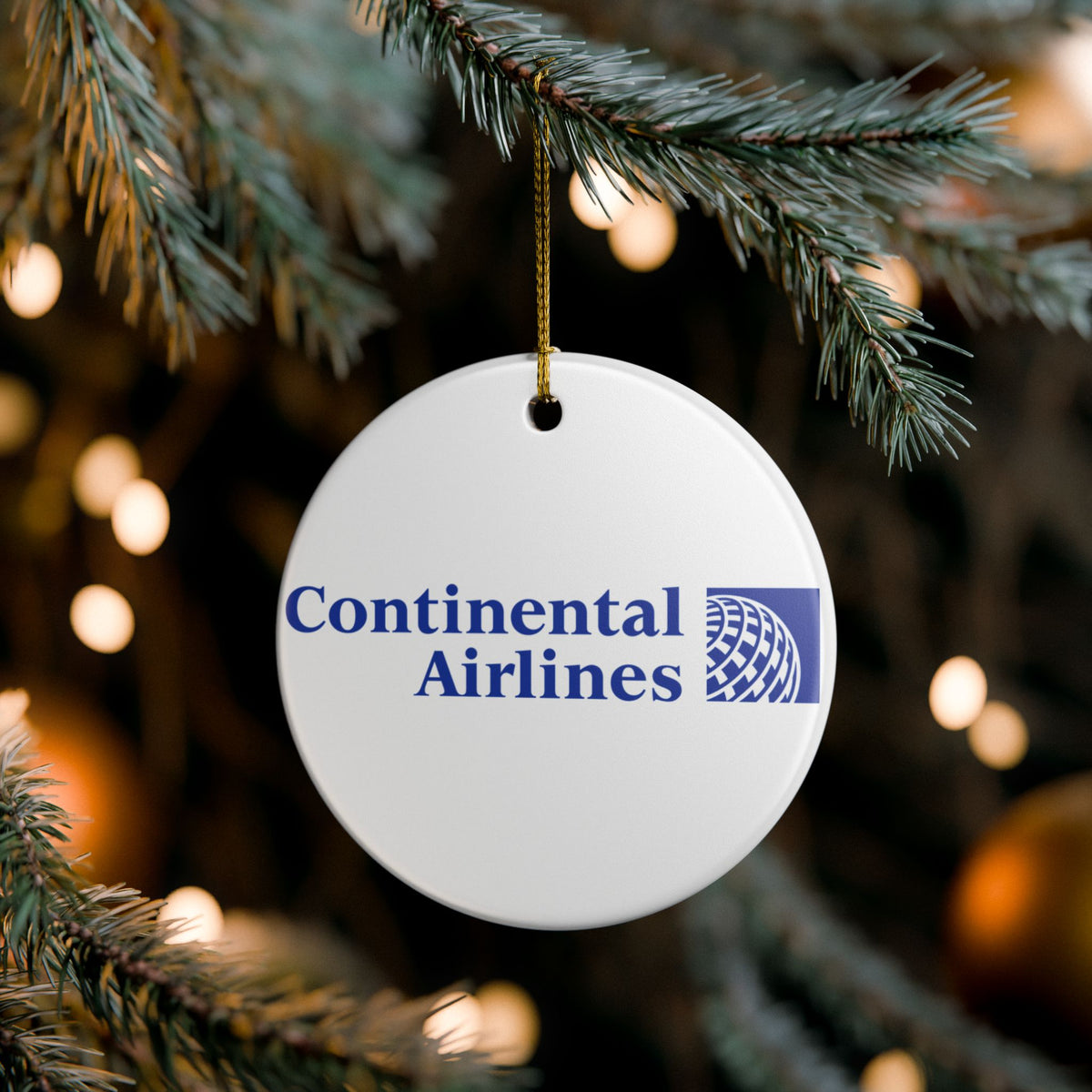 Continental Airlines Ceramic Ornament