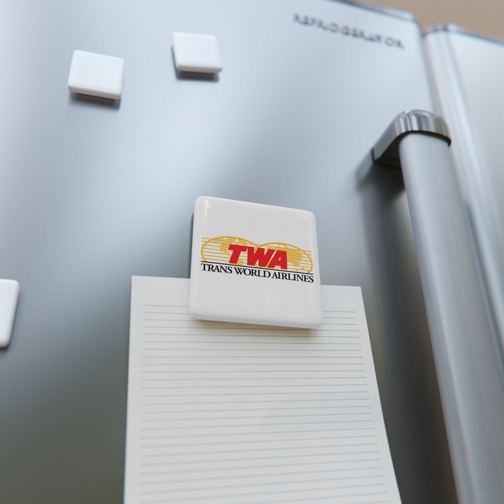 Trans World Airlines (TWA) Square Porcelain Fridge Magnet
