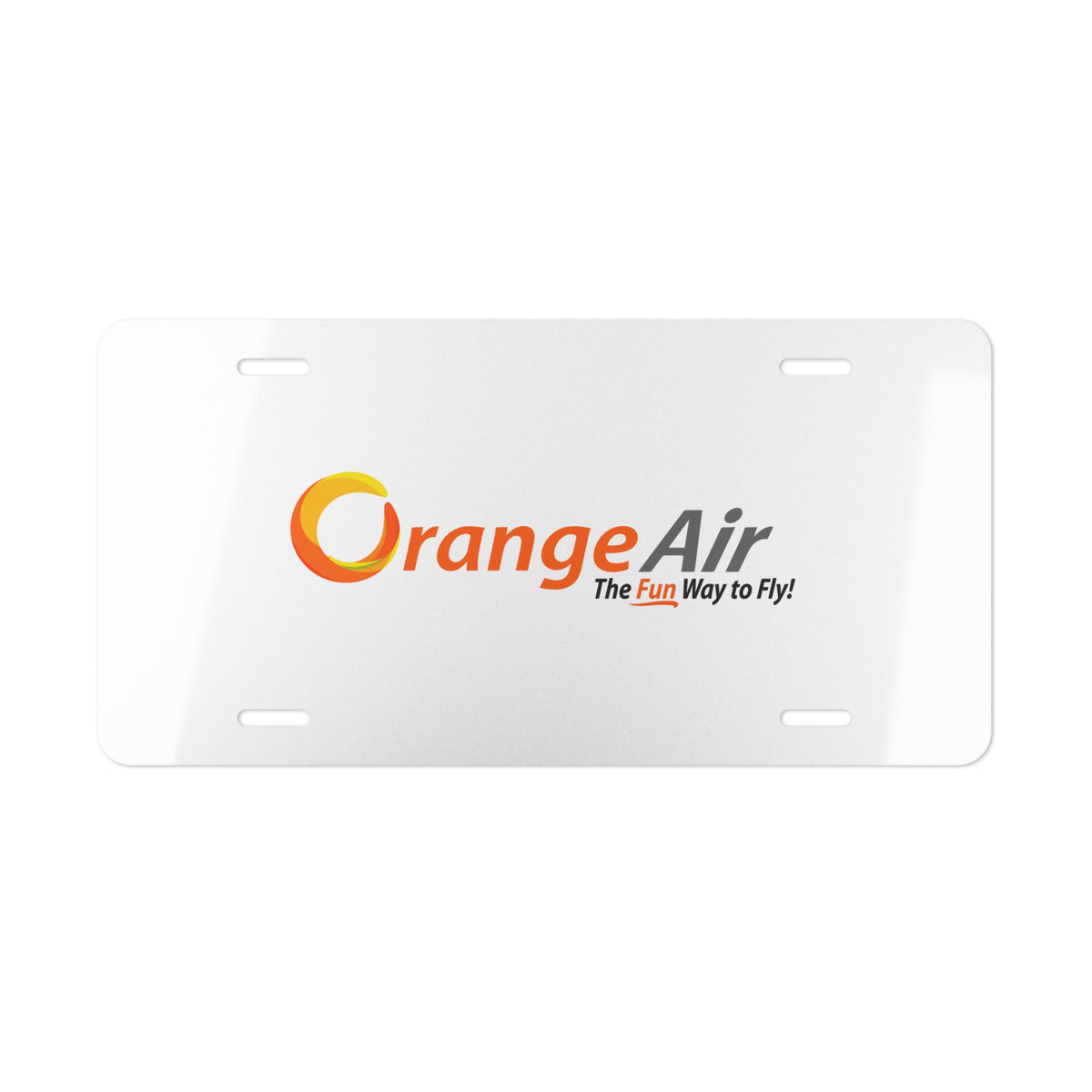 Orange Air Vanity License Plate