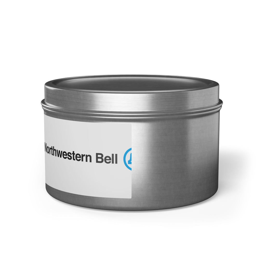 Northwestern Bell Tin Candle