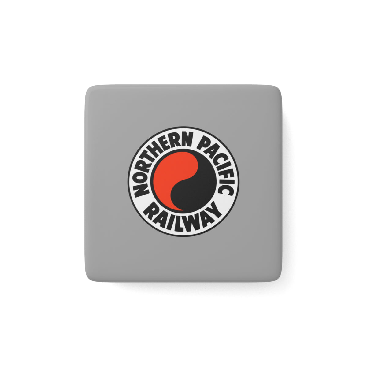 Northern Pacific Railway Square Porcelain Fridge Magnet