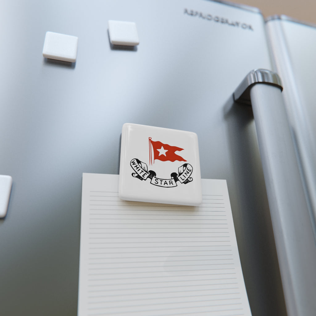 White Star Line Square Porcelain Fridge Magnet